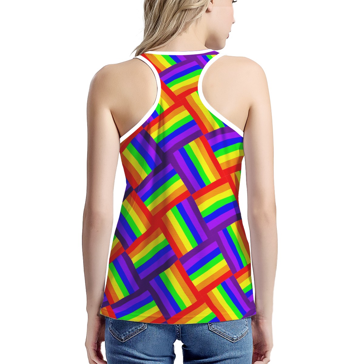 Rainbow Weave Women's I-shaped Tank