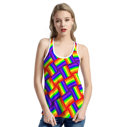 Rainbow Weave Women's I-shaped Tank