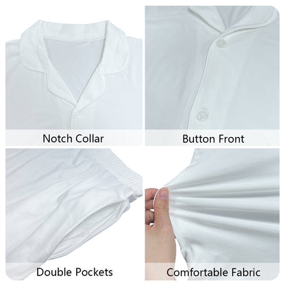 Unveil the Spectrum of Comfort: Luxtrini's Rainbow Men's Button Pajamas