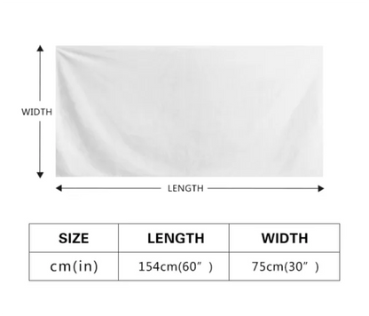 Sea Shell Ocean Design in Orange Bath Towel
