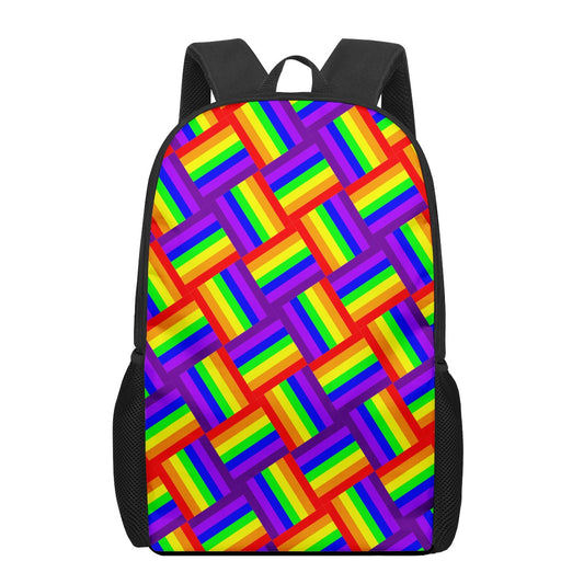 Rainbow Weave Kids Black Chain Backpack