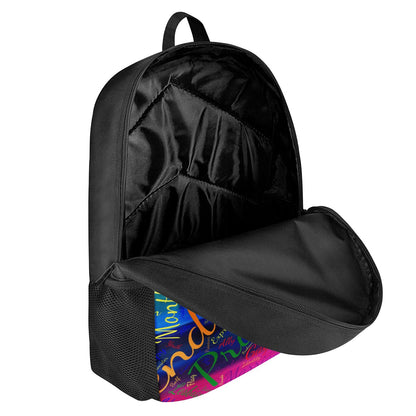 LGBTQ Word Cloud Kids Black Chain Backpack