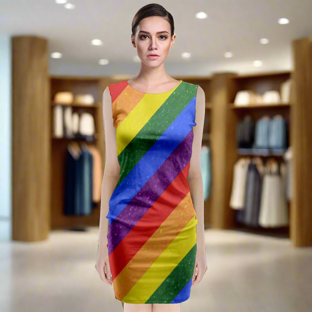 Rainbow Pride | Gay Pride | LGBTQ Pride | Classic Sleeveless Midi Dress