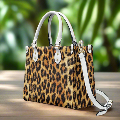 Leopard print Women's PU leather twill handbag