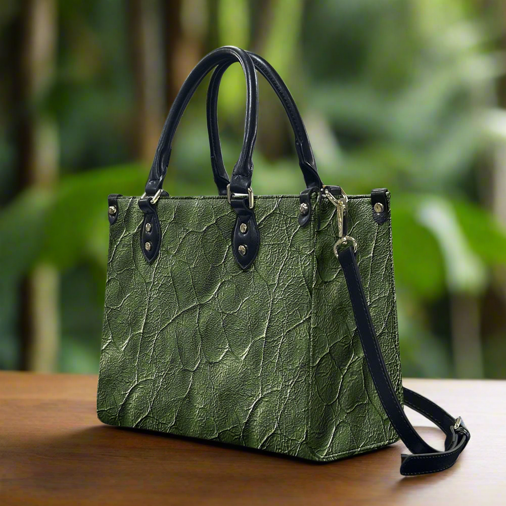 Verdant Harmony: Nature-Inspired PU Leather Twill with Modern Flair Women's Handbag