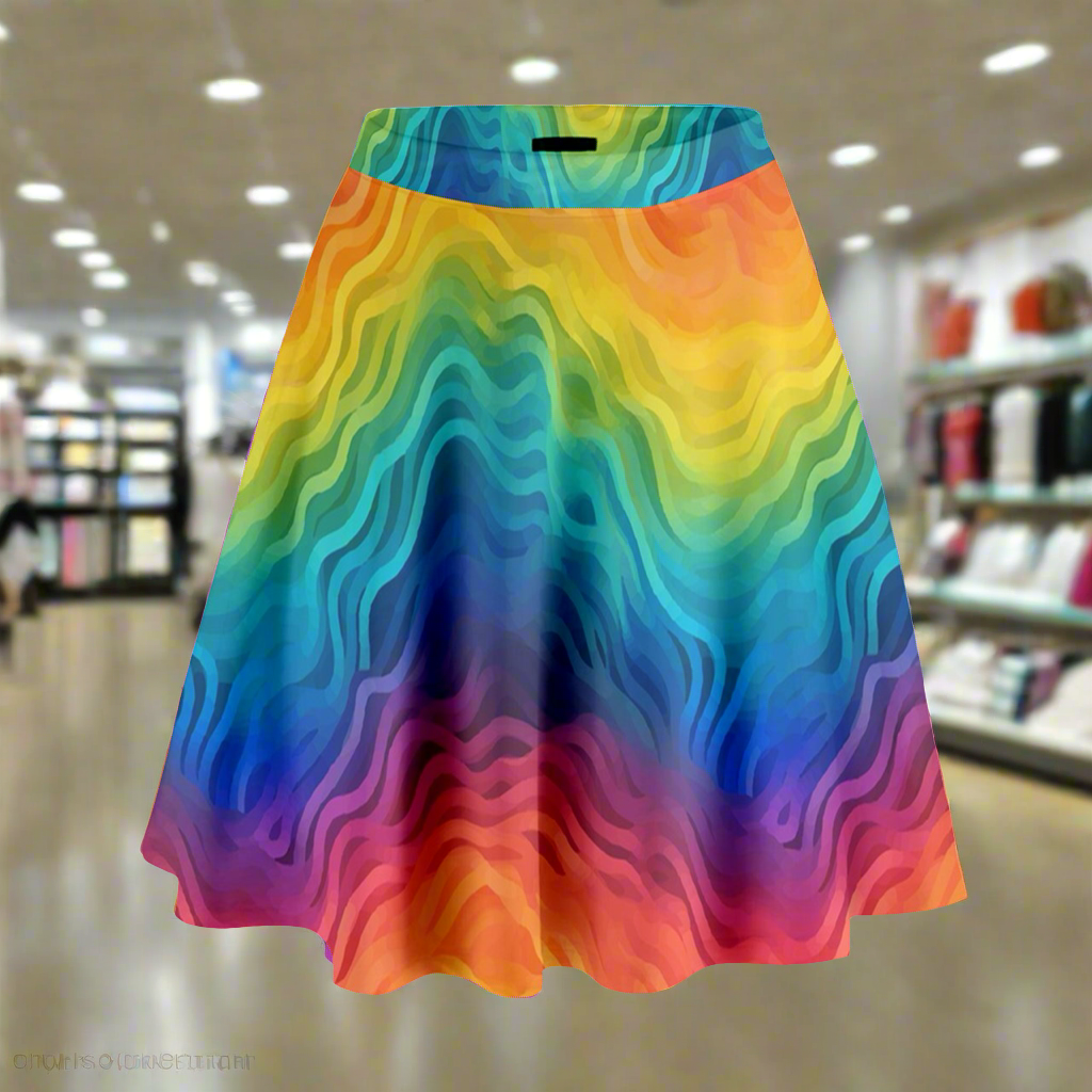 LGBTQ Rainbow Pride High Waist Skirt