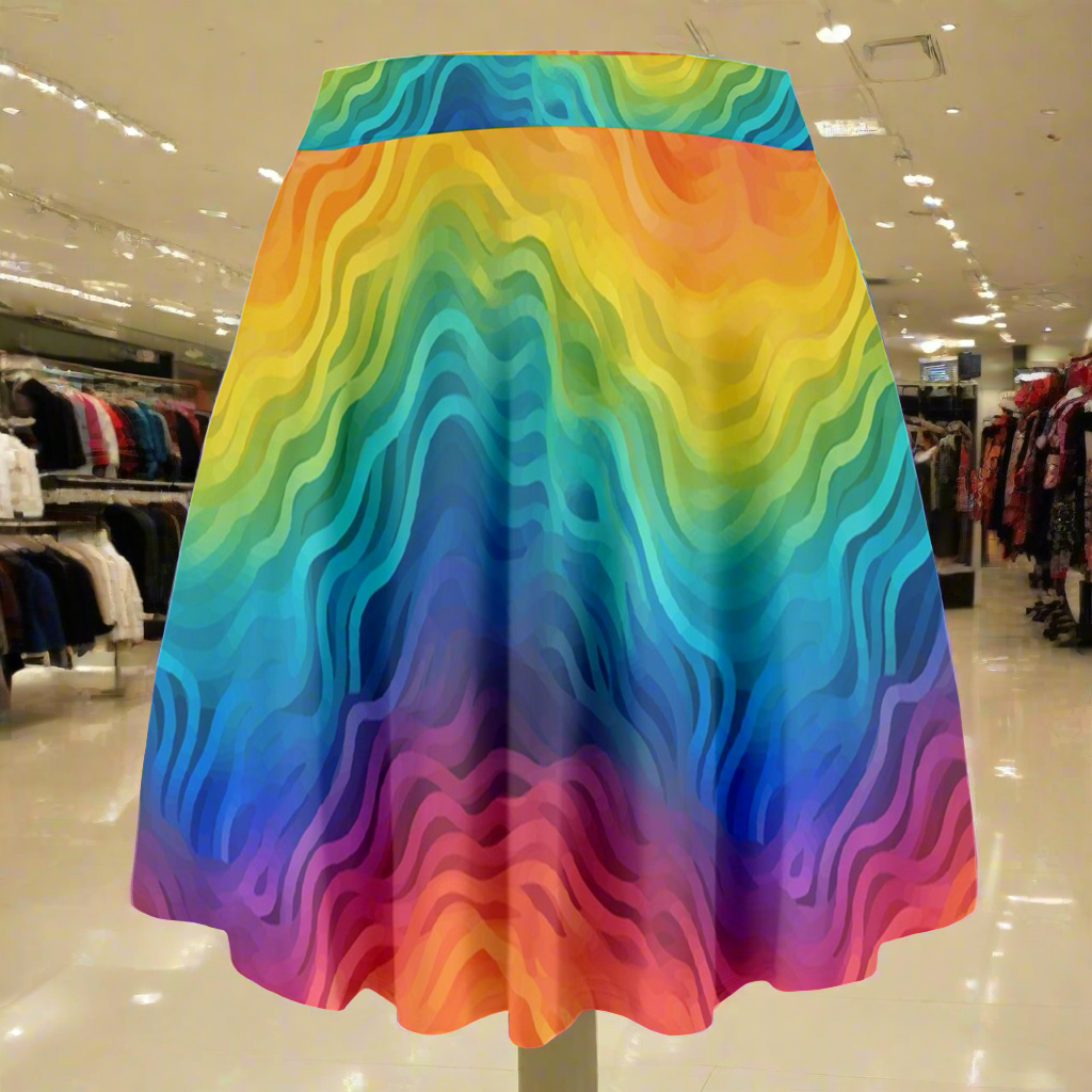 LGBTQ Rainbow Pride High Waist Skirt