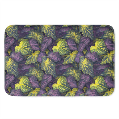 Luxtrini Iridescent Syngonium: Purple and Yellow Plush Doormat