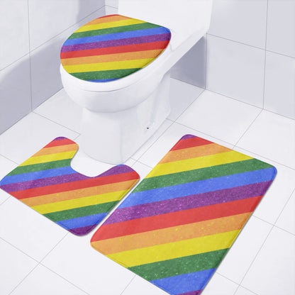 LGBTQ Rainbow Pride Toilet Three Pieces Set