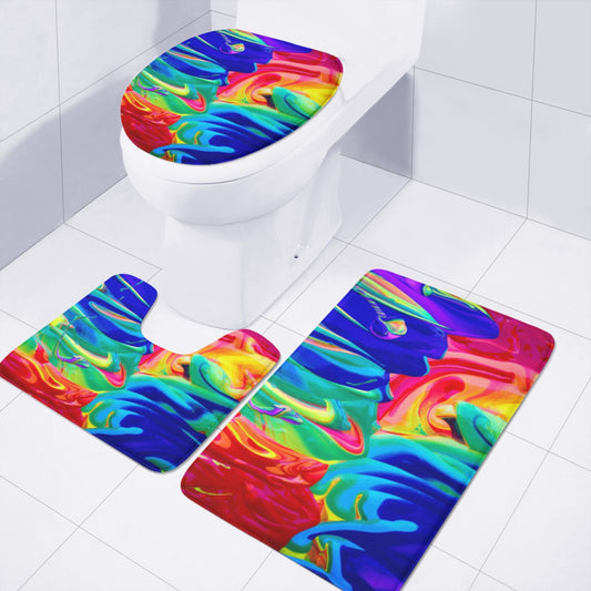 Rainbow Confusion Toilet Three Pieces Set