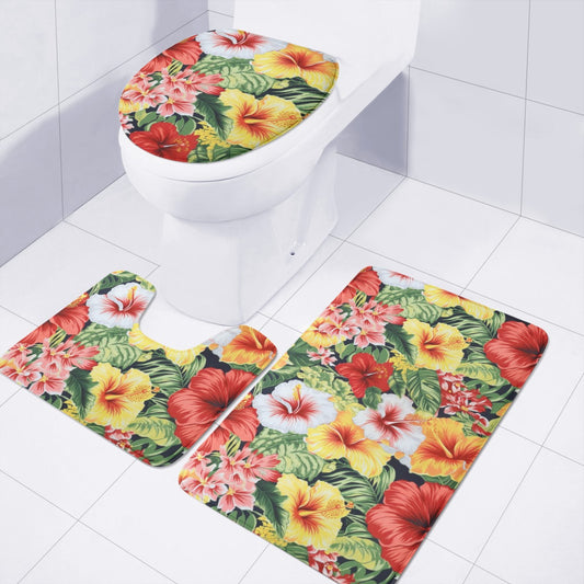 Hibiscus Toilet Three Pieces Set