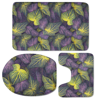 Luxtrini Iridescent Syngonium: Purple and Yellow Toilet Three Pieces Set