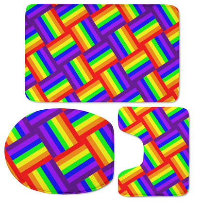 Rainbow Weave Toilet Three Pieces Set