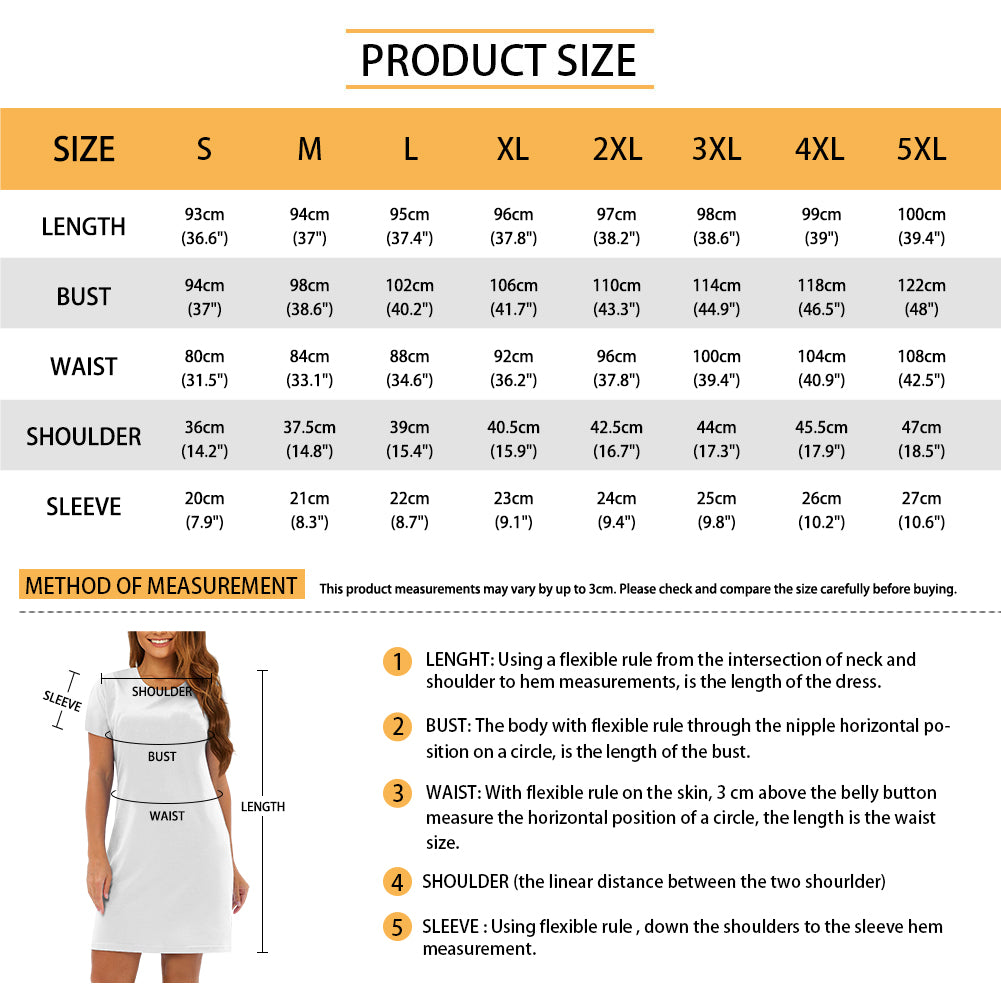 Women's Round Neck Short Sleeve Midi Skirt