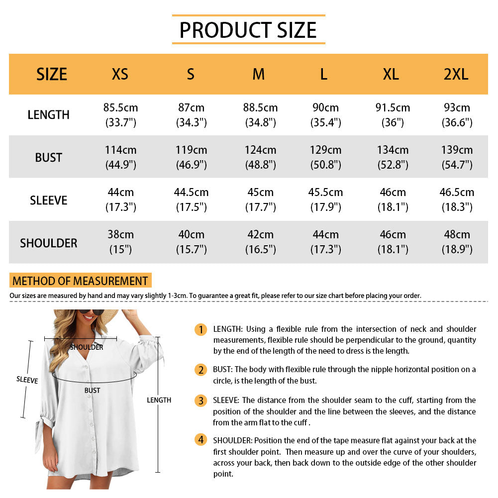 Rainbow Polka Dot Button-Up Tunic Women's three quarter sleeve cardigan shirt