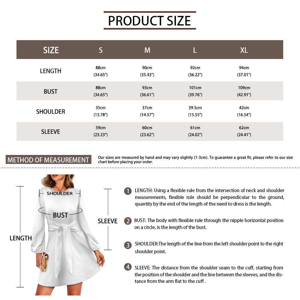 Waist Long Sleeve Tie Dress