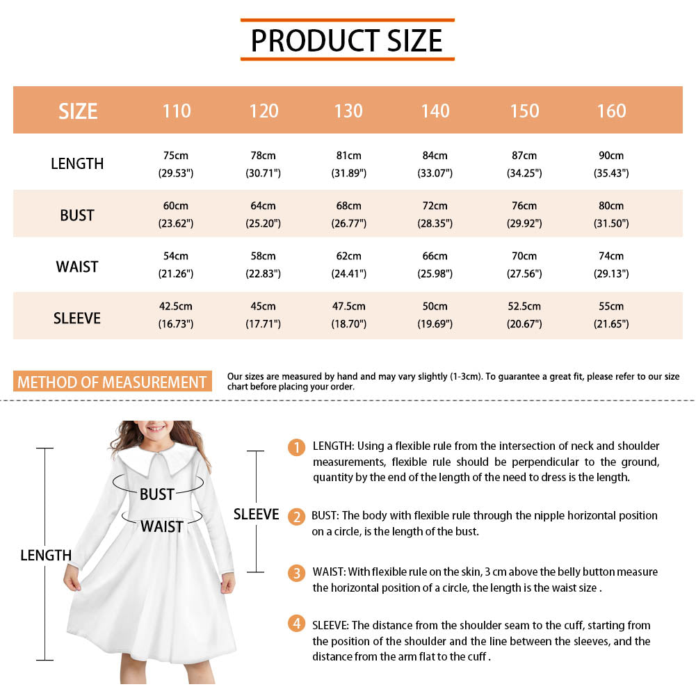 Red Polka Dot Children's Long Sleeve Baby Collar Dress