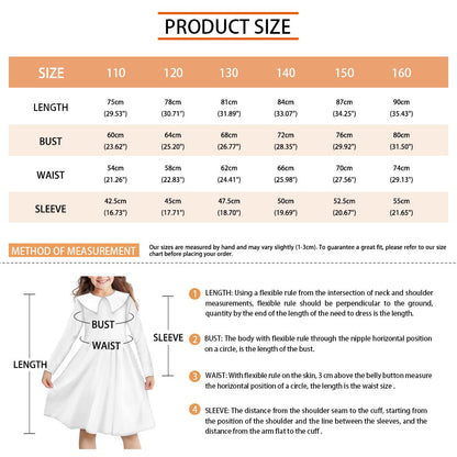 Red Polka Dot Children's Long Sleeve Baby Collar Dress