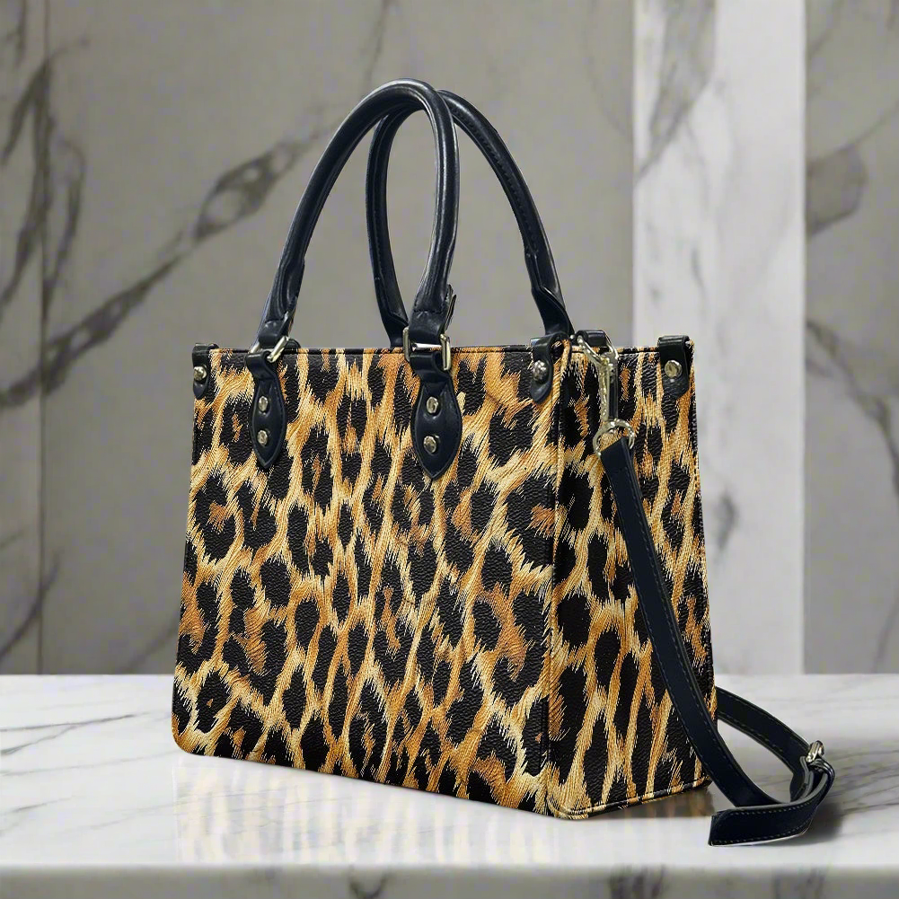 Savannah Style: Fierce Leopard-Print for Women's PU Leather Twill Handbag