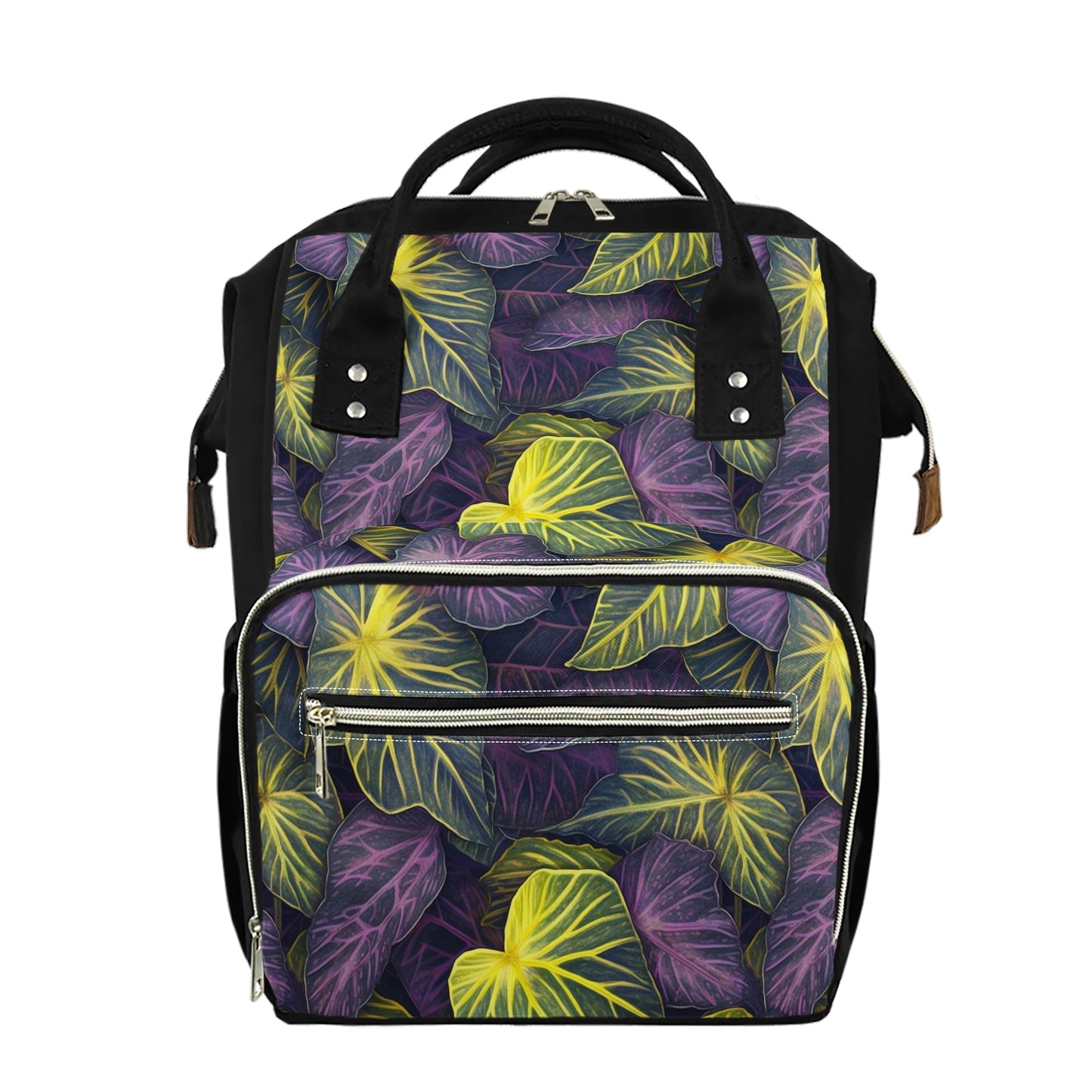 Luxtrini Iridescent Syngonium: Purple and Yellow Diaper Bag