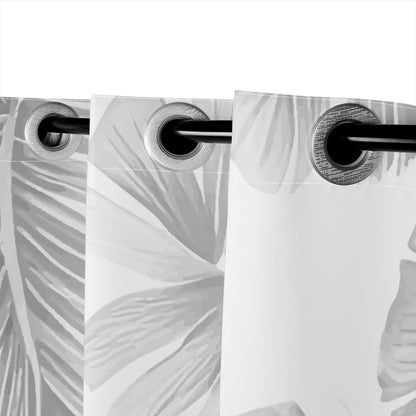 White Monstera Curtains - Short