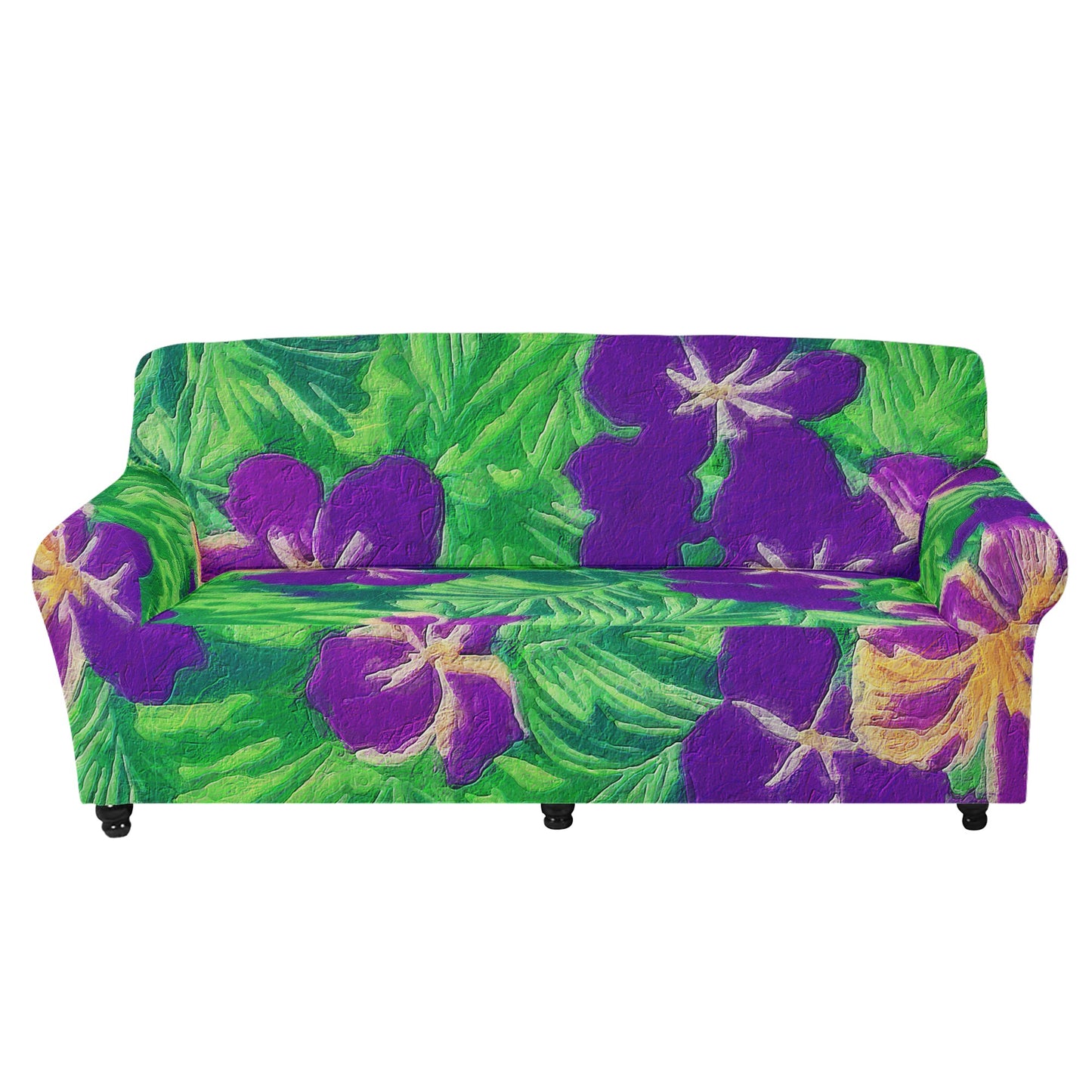 Blue Flag Iris on Green Sofa Protector Cover L Size