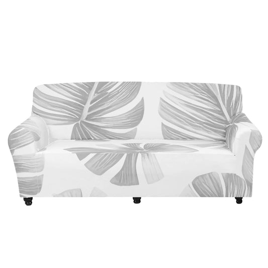 White Monstera Sofa Protector Cover L Size