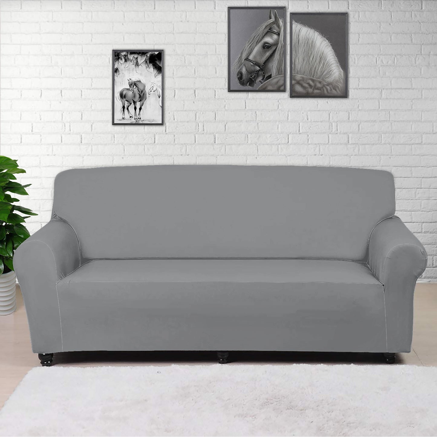 SIlver Gray Sofa Protector Cover L Size