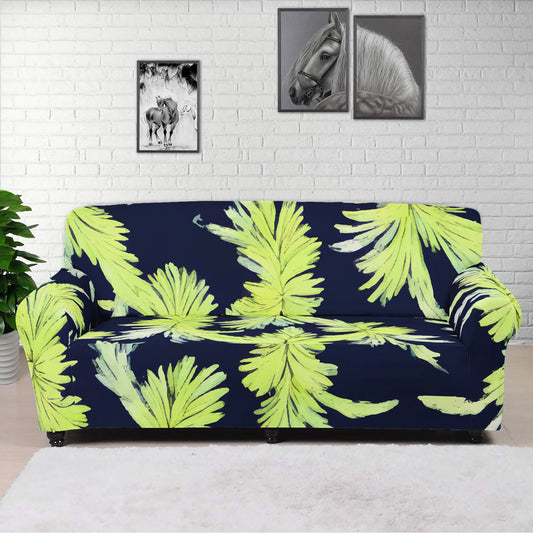 Puakenikeni - Lime Green and Black Sofa Protector Cover L Size