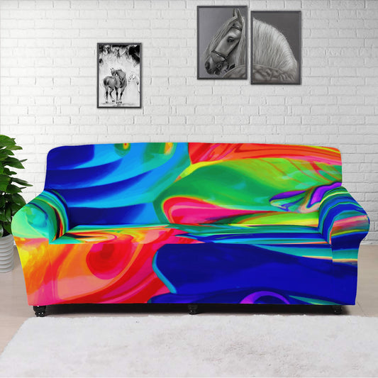 Rainbow Confusion Sofa Protector Cover L Size