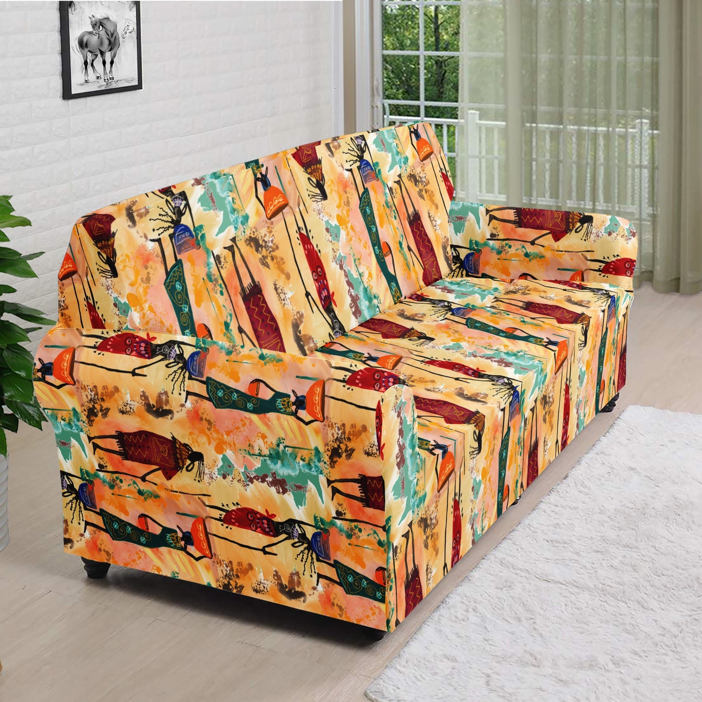 Tribal pattern Sofa Protector Cover L Size