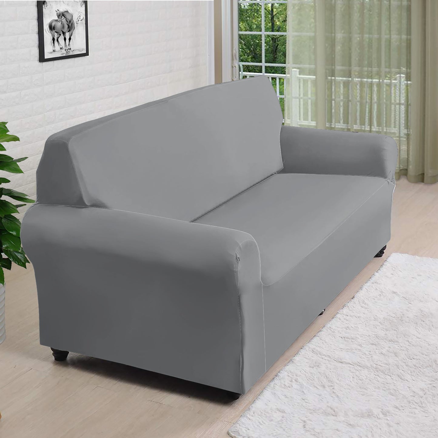 SIlver Gray Sofa Protector Cover L Size