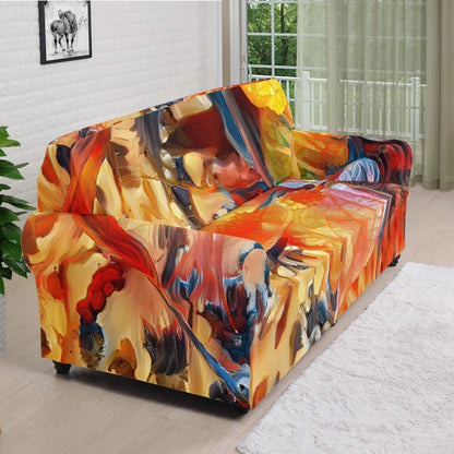 Golden Peace Lily Sofa Protector Cover L Size