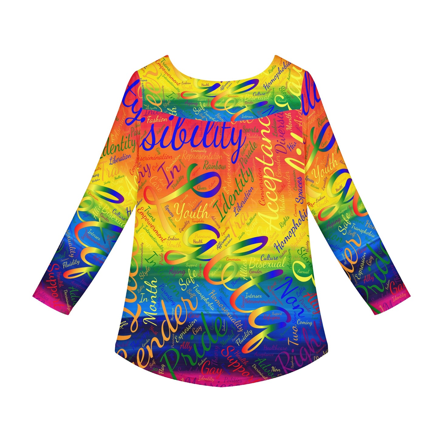LGBTQ Word Cloud Women Long Sleeve Shirt