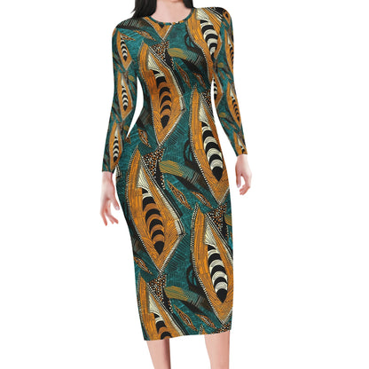 Luxtrini African Print: A Vibrant Blend of Tradition and Style Women Bodycon Midi Sheath Dress