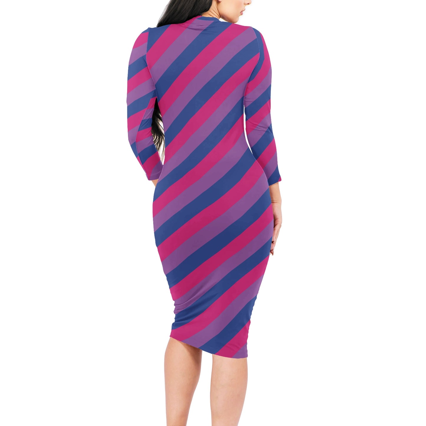 Bisexual Pride Women Bodycon Midi Sheath Dress