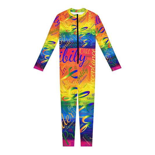 LGBTQ Word Cloud Women Jumpsuit