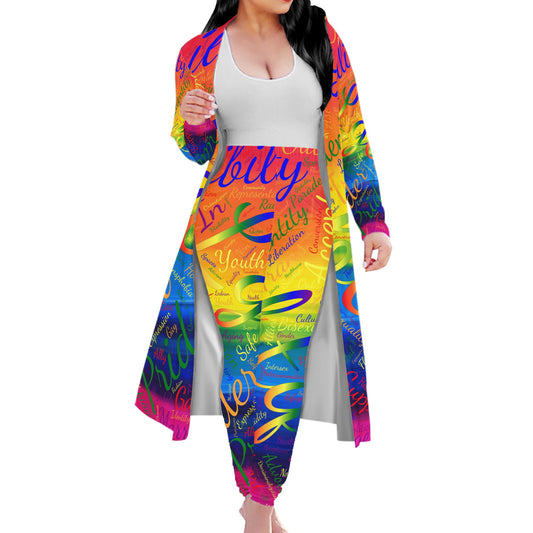 LGBTQ Word Cloud Women Overalls Sportwear