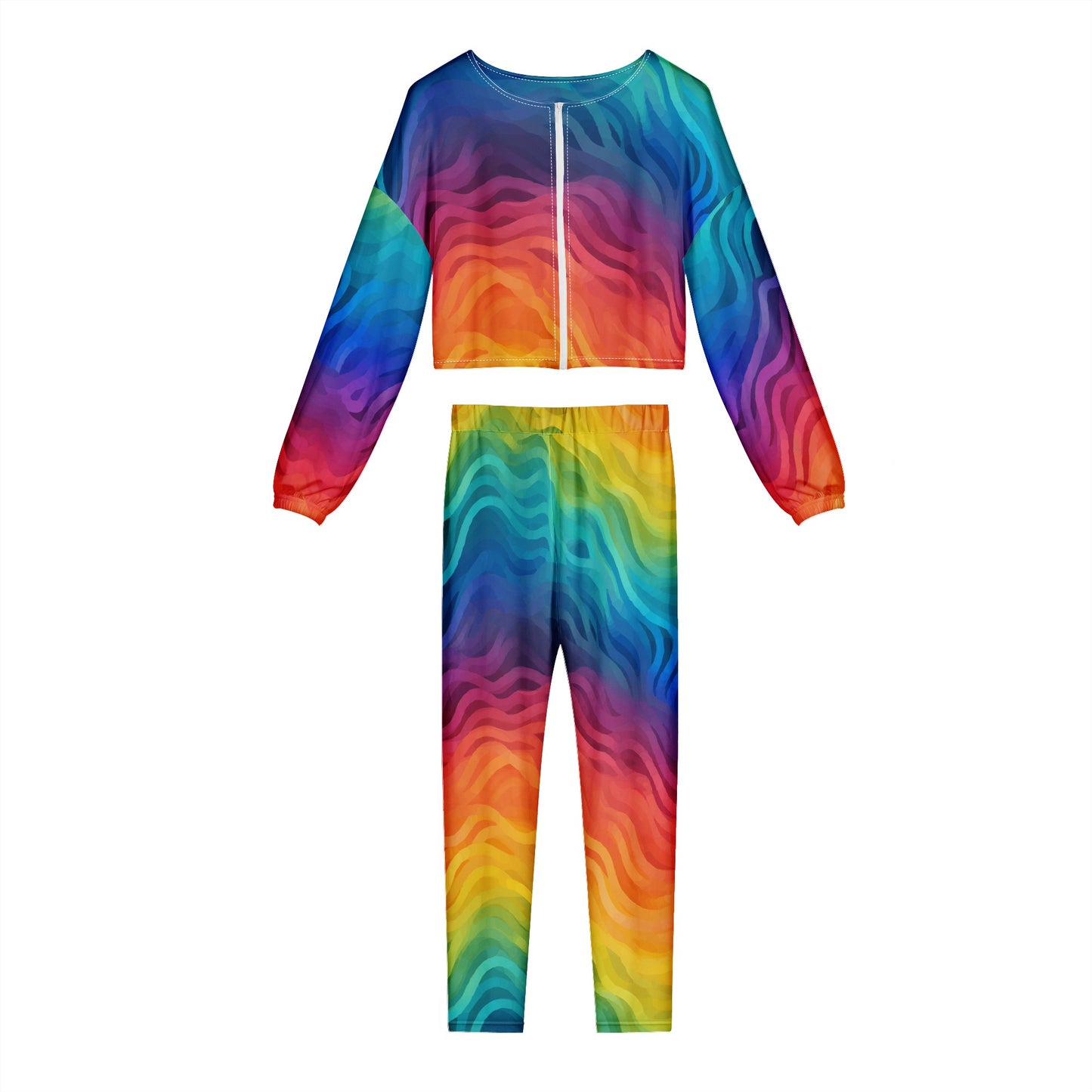 Rainbow Pride - LGBTQ Sexy 2 Pieces Set Outfit for Women Women White