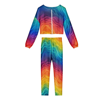 Rainbow Pride - LGBTQ Sexy 2 Pieces Set Outfit for Women Women White