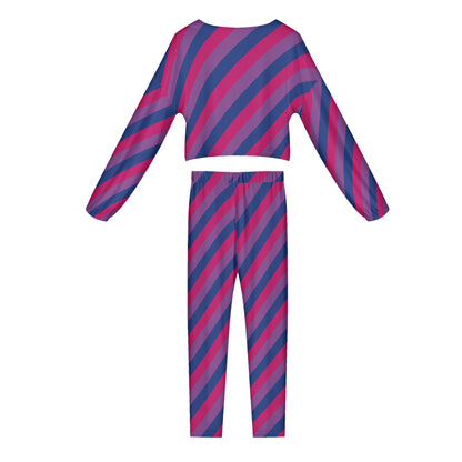 Bisexual Pride Sexy 2 Pieces Set Outfit for Women