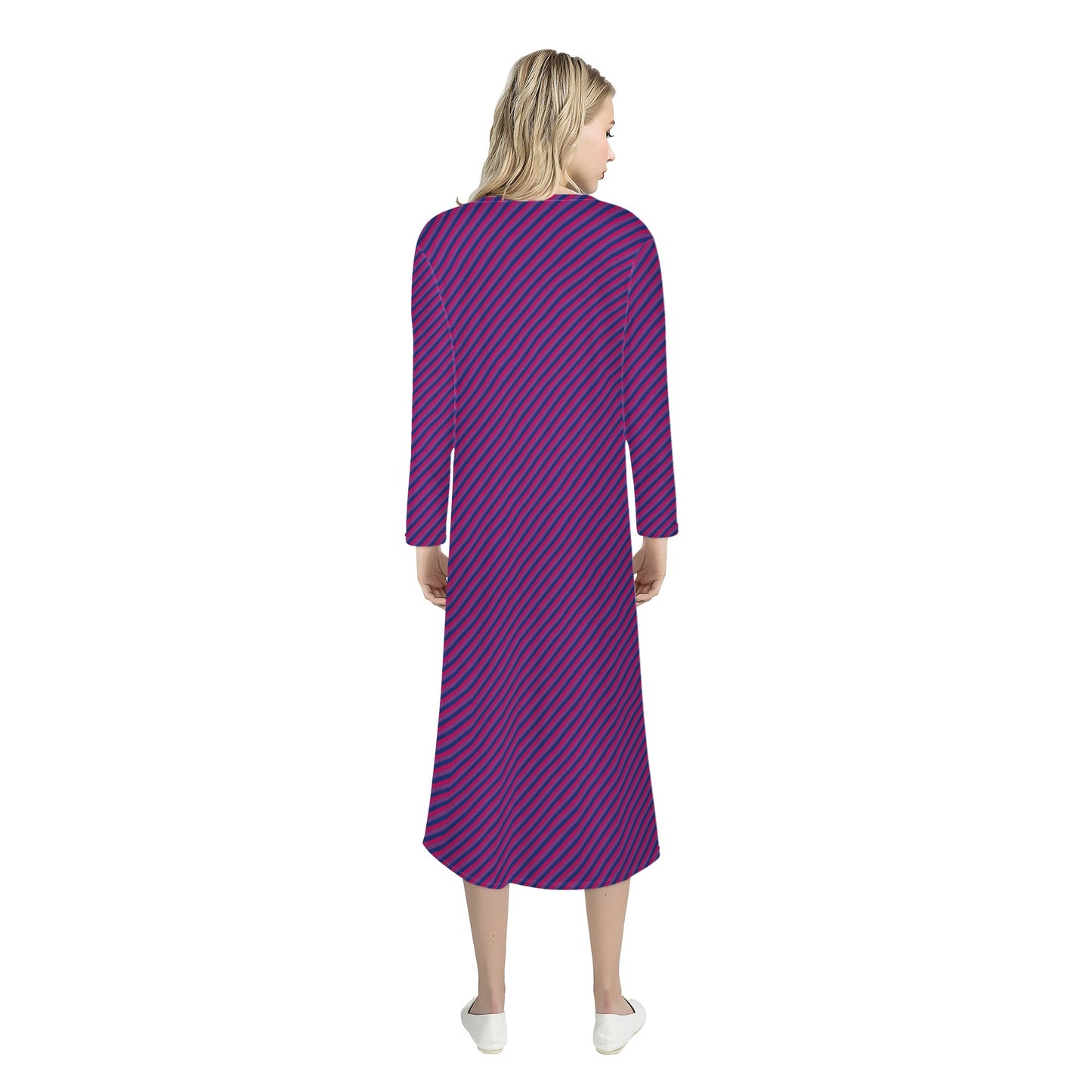 Bisexual Pride Women's Casual Long Open Front Cardigan