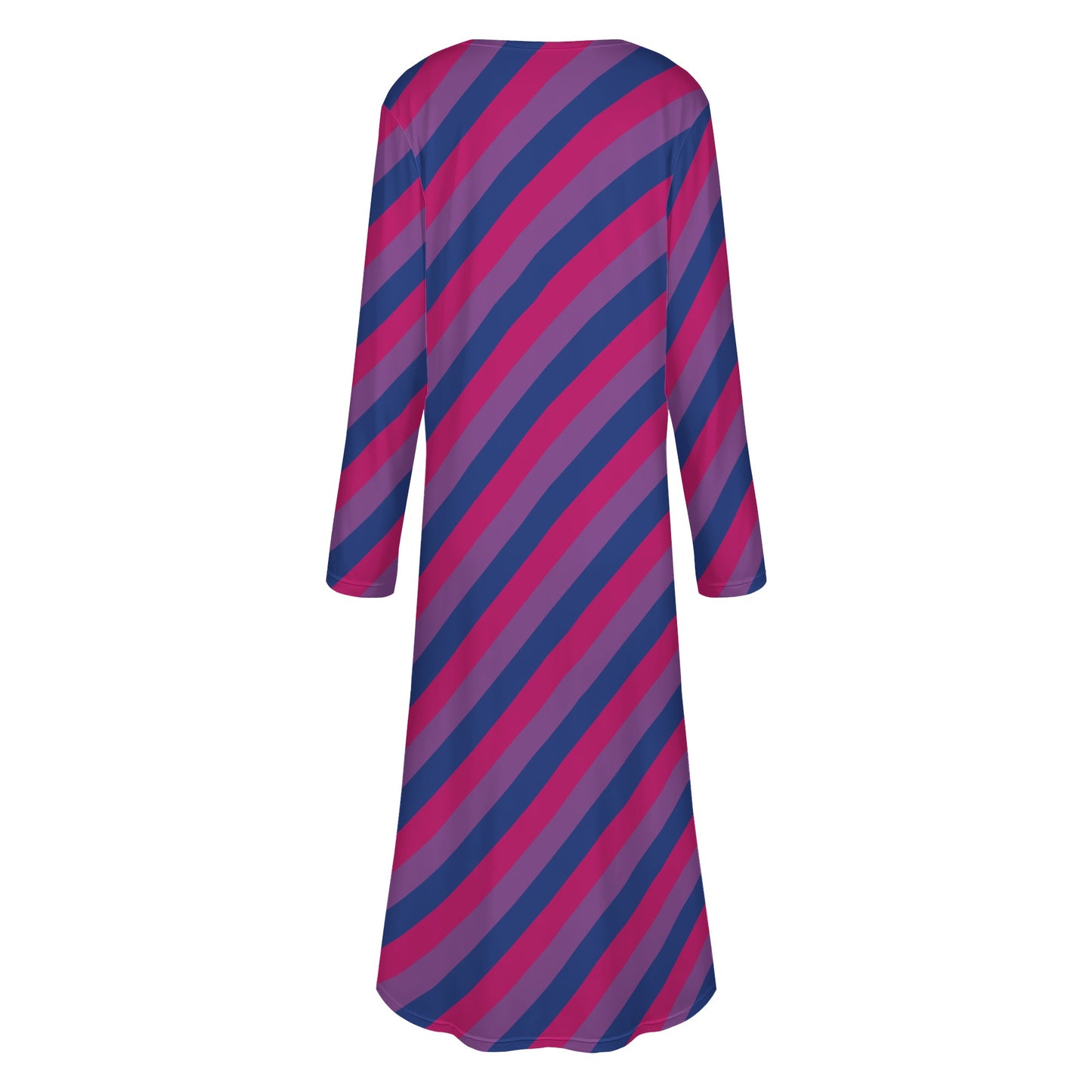 Bisexual Pride Women's Casual Long Open Front Cardigan