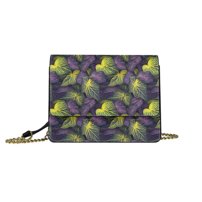 Luxtrini Iridescent Syngonium: Purple and Yellow Cross body handbag