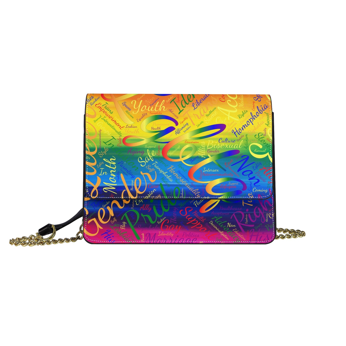 LGBTQ Word Cloud Cross body handbag