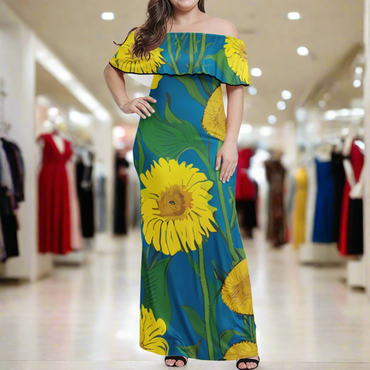 Sunflower Women Off Shoulder Maxi Dress - Sizes up to 7XL