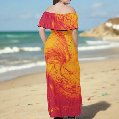 Pele's Fire Women Off Shoulder Maxi Dress - Sizes up to 7XL