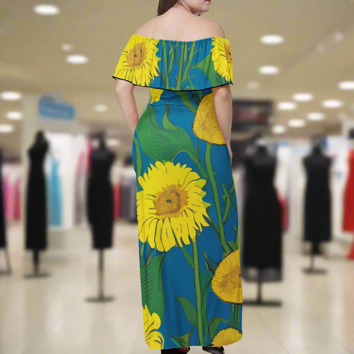 Sunflower Women Off Shoulder Maxi Dress - Sizes up to 7XL