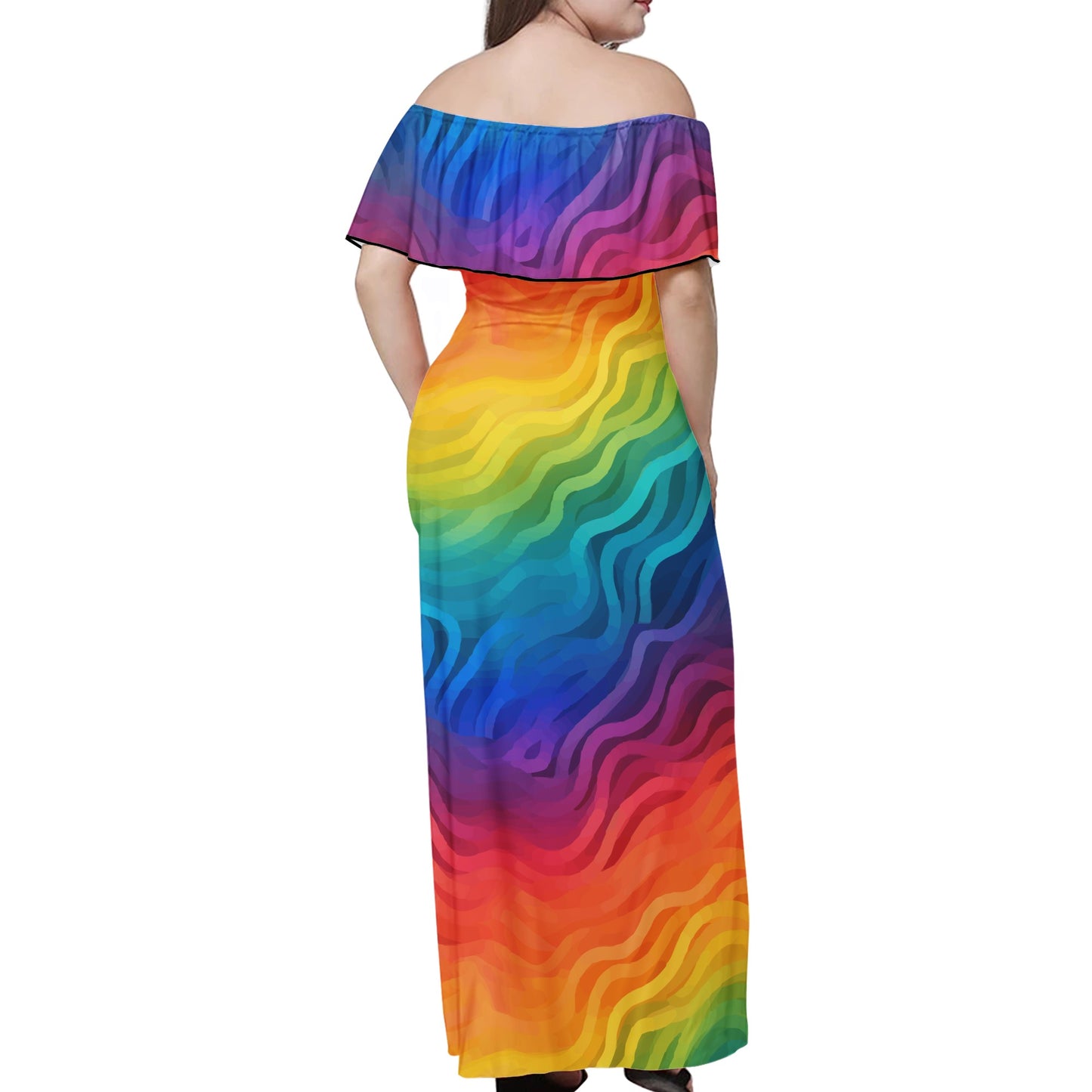 Rainbow Pride - LGBTQ Women Off-shoulder Dress
