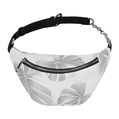 White Monstera Fashion Fanny bag